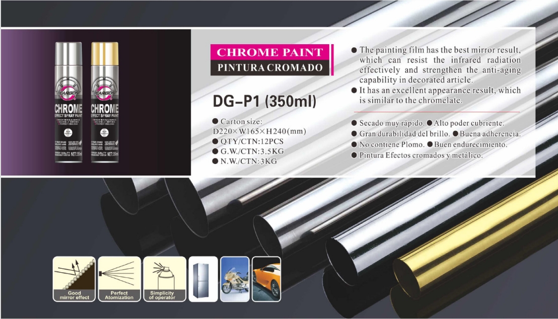 Chrome Effect Spray Paint – High Gloss Mirror Finish Aerosol