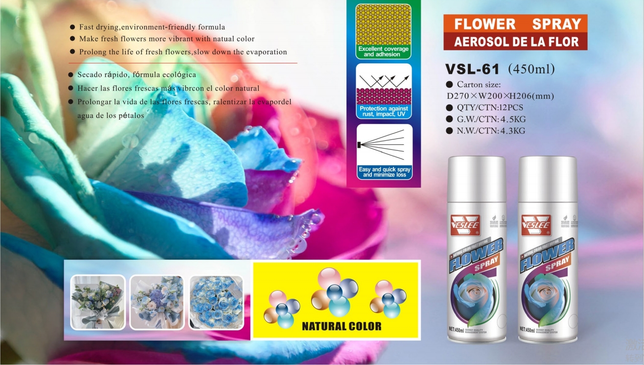Flower Spray Paint – Decorative Floral Color Spray for Fresh & Artificial Flowers