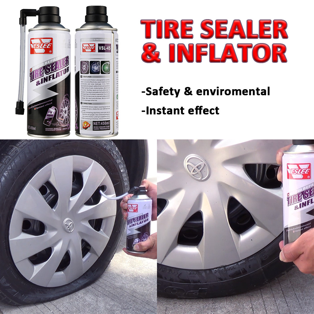 Tire Sealer Inflator Spray – Emergency Tire Repair & Inflation Aerosol